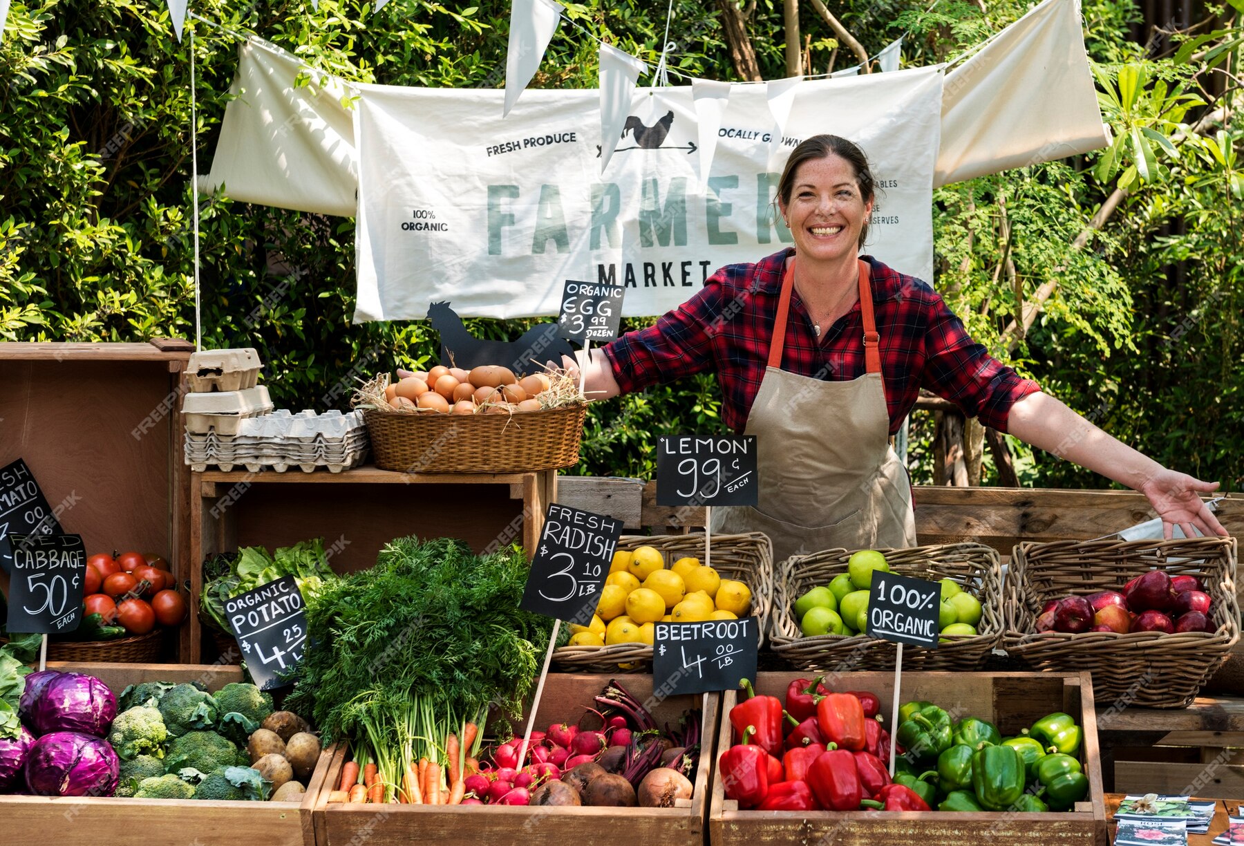greengrocer-selling-organic-fresh-agricultural-product-farmer-market_53876-10103